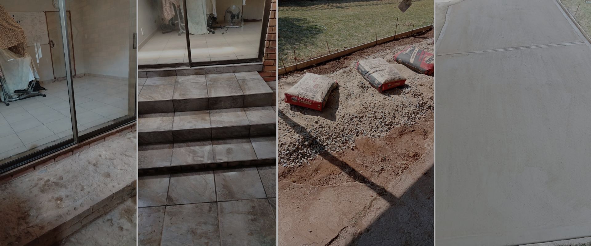 Tiling project before and after by Handyman Frans in Pretoria